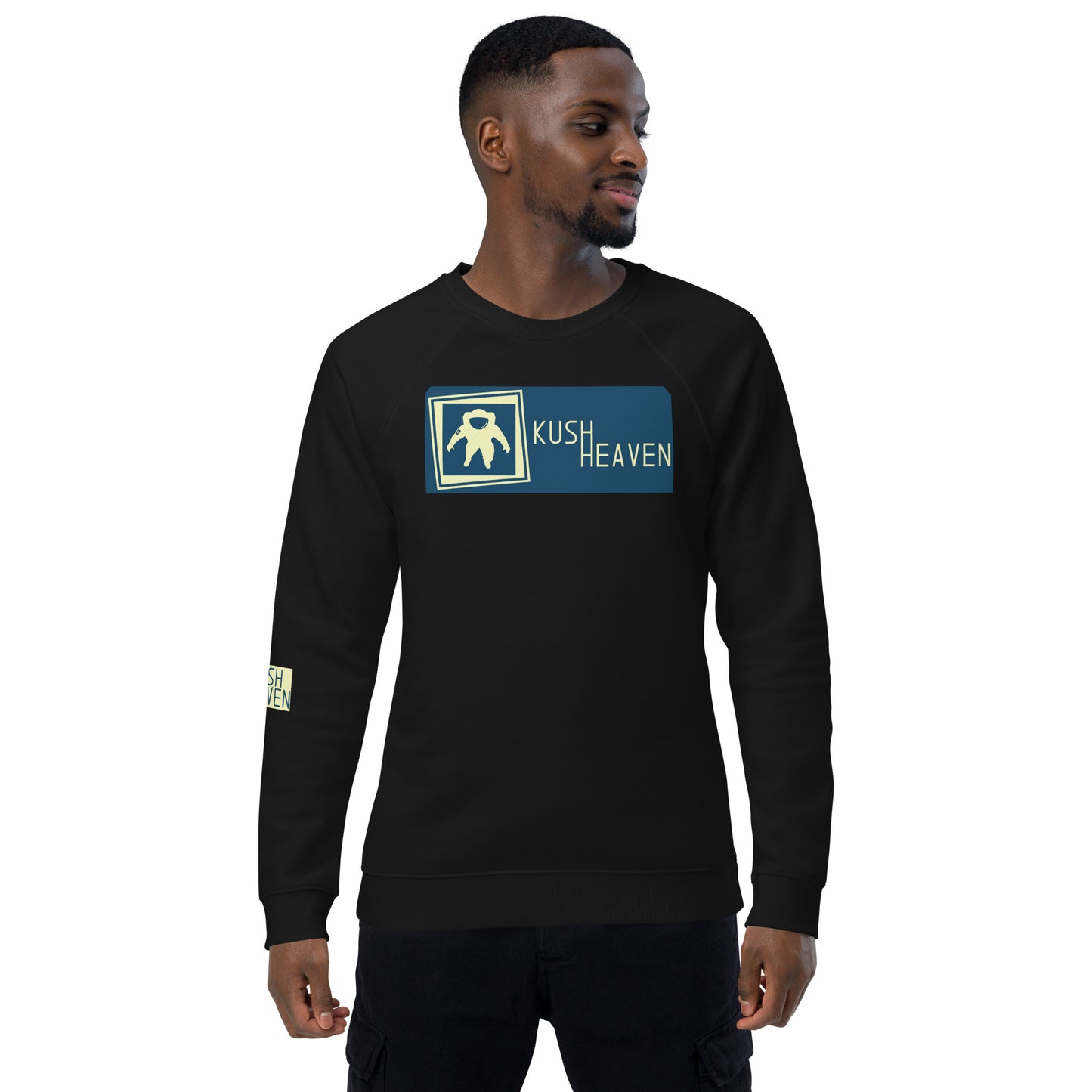 Unisex organic raglan sweatshirt